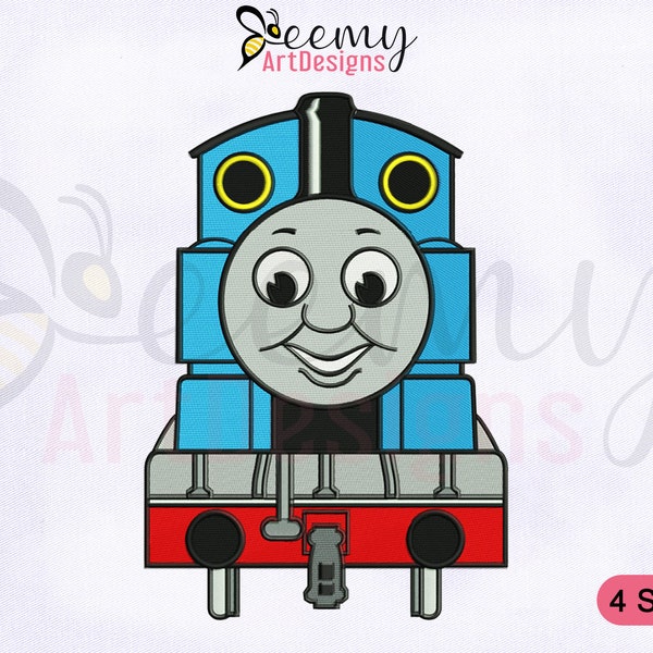 Thomas the Tank Engine Embroidery Design, 4 Sizes Embroidery Designs, Thomas the Train Embroidery Design, Thomas Train Embroidery Design