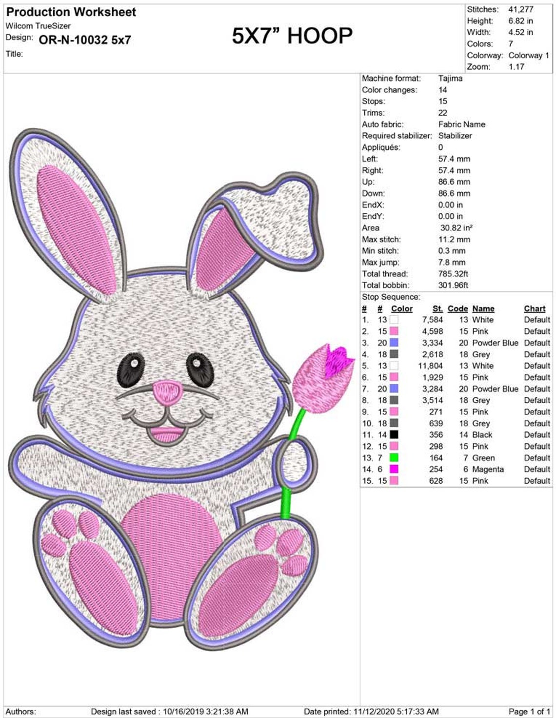 Holding flower bunny embroidery design 4x4  5x7 hoop easter  etsy