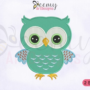 Darling Baby Owl Embroidery Design, 4x4 and 5x7 Hoop, Owl PES Embroidery Designs, Cute Owl Machine Embroidery Designs, Birds Embroidery File