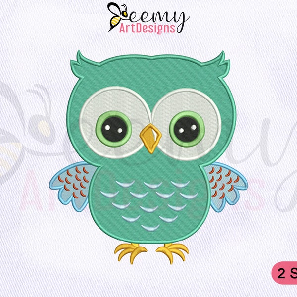 Darling Baby Owl Embroidery Design, 4x4 and 5x7 Hoop, Owl PES Embroidery Designs, Cute Owl Machine Embroidery Designs, Birds Embroidery File