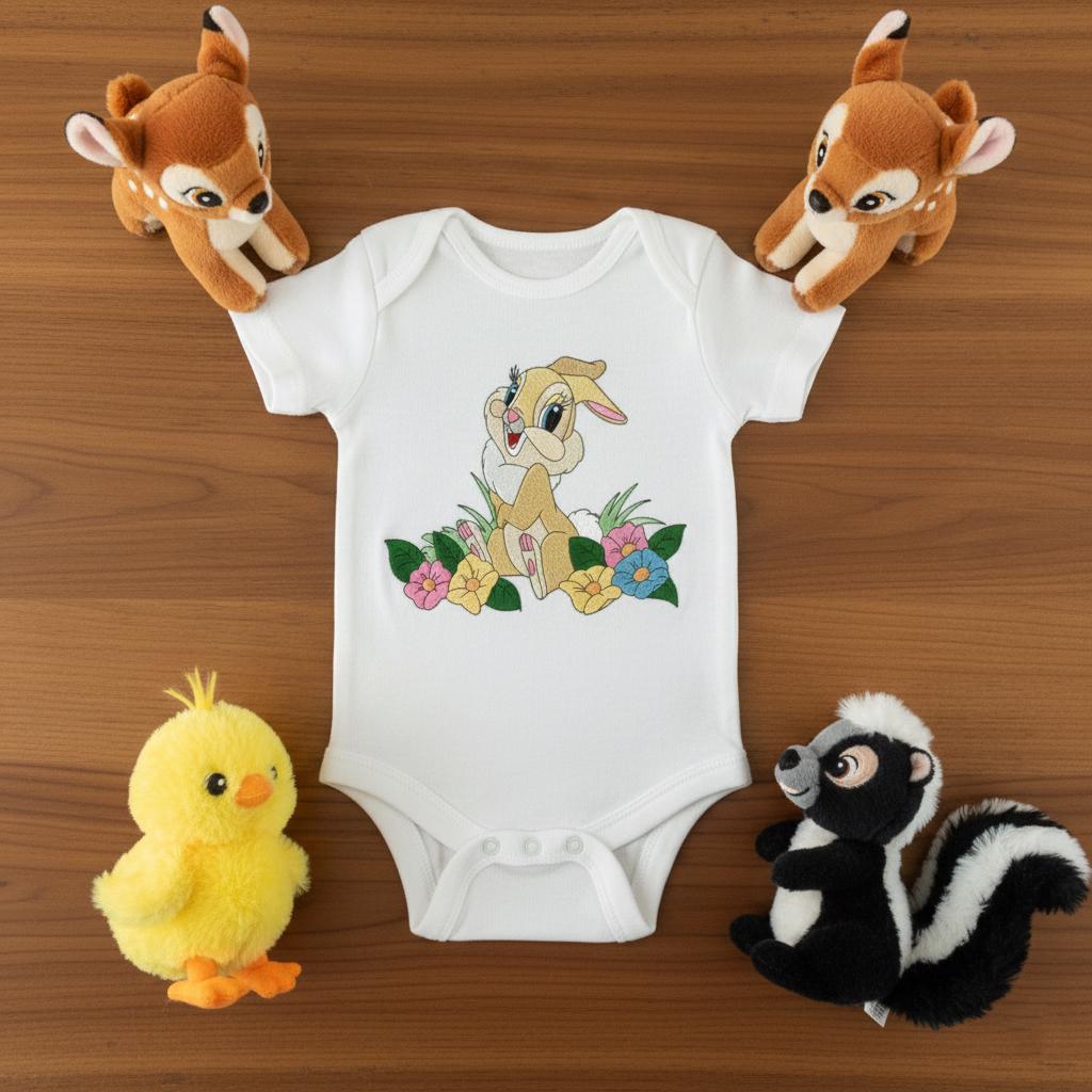 Bambi Miss Bunny Embroidery Design, 4x4 & 5x7 Hoop, Bambi Embroidery ...