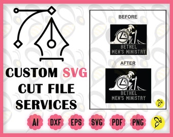 Custom SVG Cut File Services, Logo Vector Conversion, Image to Vector (ai, dxf, eps)
