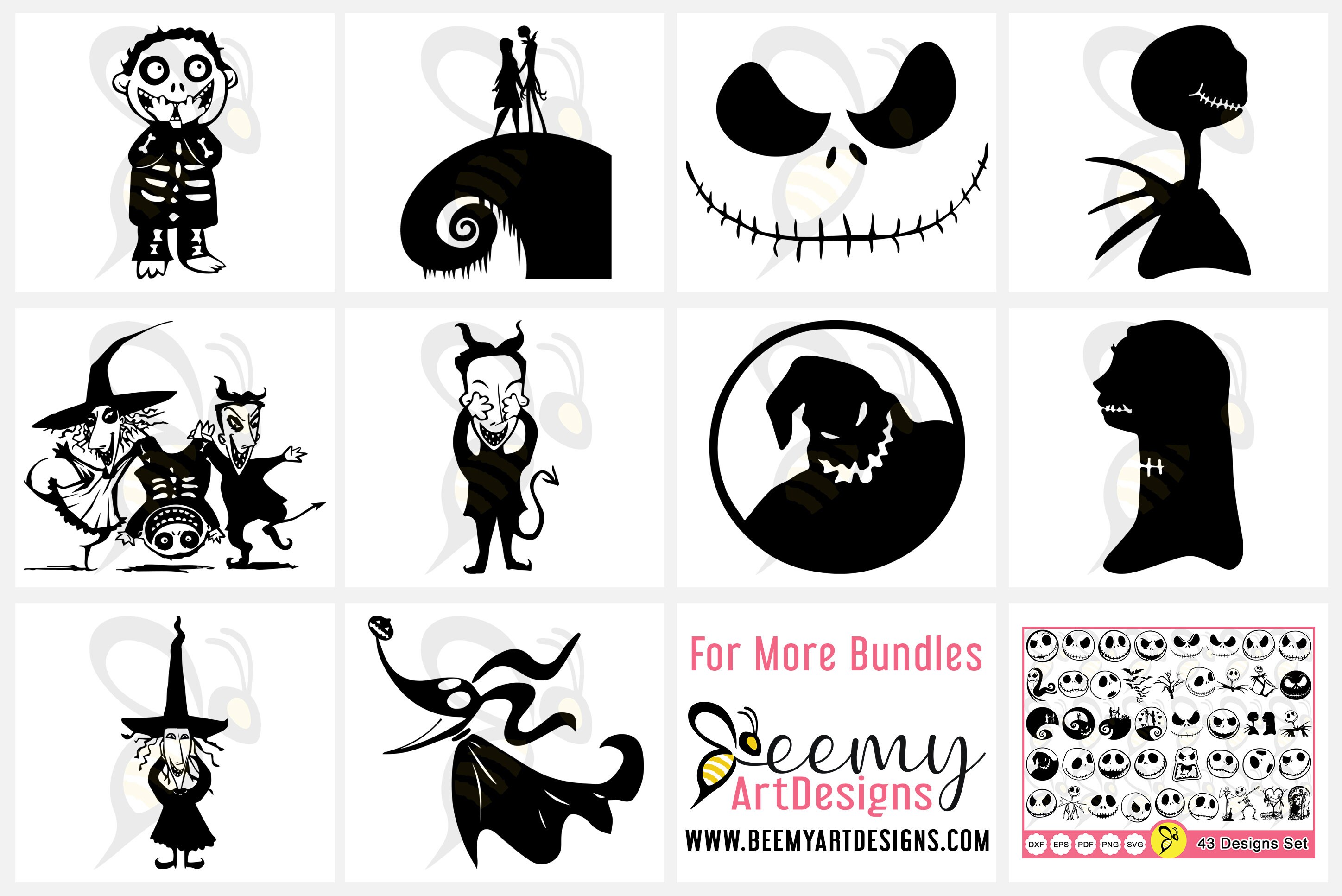 Nightmare Before Christmas Svg Bundle Nightmare Svg Etsy