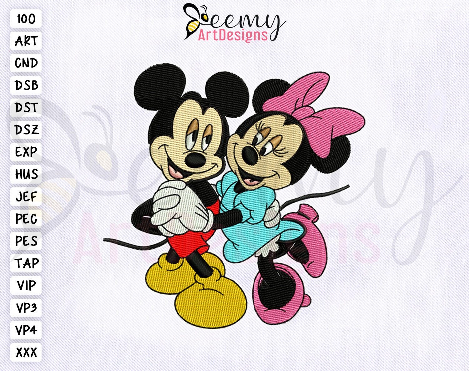 Couple Dancing Mickey & Minnie Embroidery Design, 4x4 Hoop, Couple  Embroidery Design, Mickey Embroidery Design, Couple Dancing Embroidery -  Etsy Singapore
