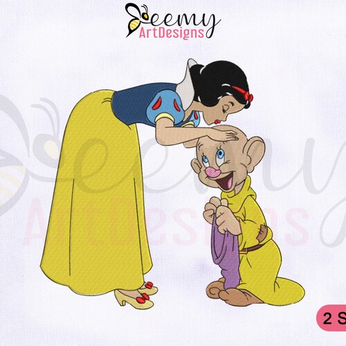 Princess Snow White Machine Embroidery Design Princess Etsy