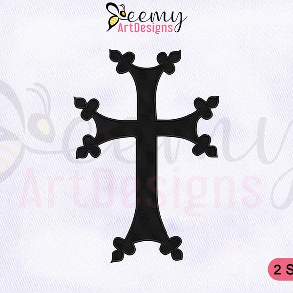 Armenian Cross Machine Embroidery Design | 4x4 and 5x7 Hoop EMB | Armenian Symbol Embroidery Design | Armenian Cross Embroidery Designs