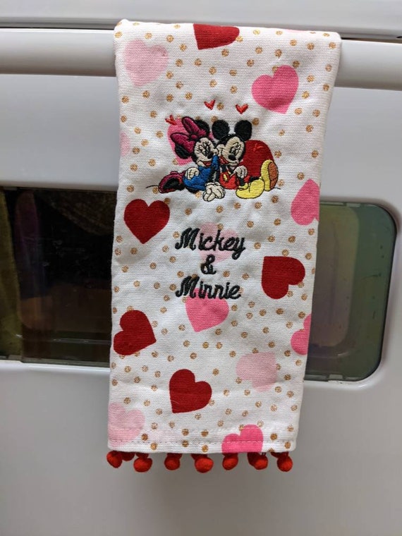 ★Le♡Lu★専用 PIN FOR LOVE Rとミッキー 2点 ミッキー＆ミニーのラブ刺繍デザイン、2サイズのミニーマウス刺繍