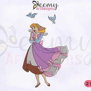 Princess Cinderella Embroidery Design, Princess Embroidery Designs, Cinderella Machine Embroidery Designs, 4 Sizes Machine Embroidery Design