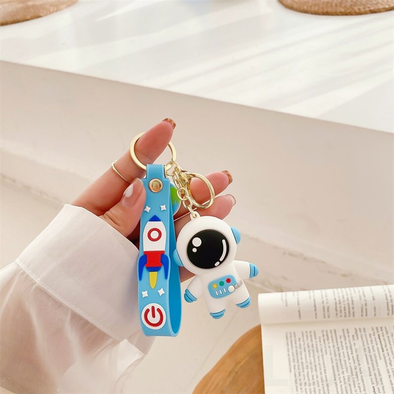 Cute Kawaii Astronaut Airtag Case Airtag Keychain Airtag Etsy