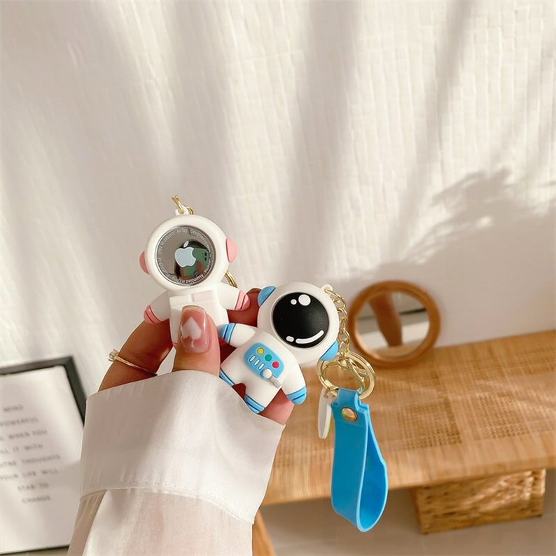 Cute Kawaii Astronaut Airtag Case Airtag Keychain Airtag Etsy