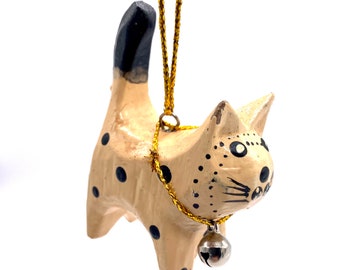 Antiq Cat Bell (2 Ornaments For 25.00 Christmas Tree Ornament