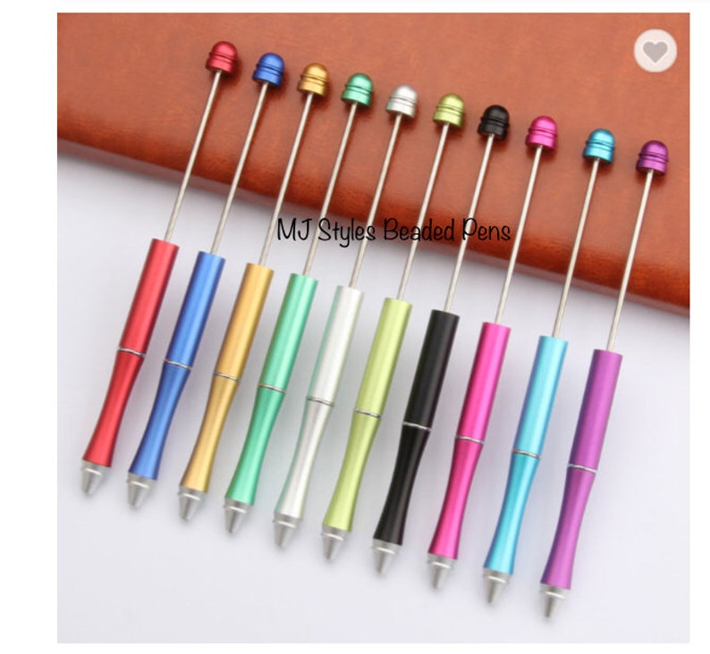 ON SALE 10 Color Metal DIY Beadable Pen Starter Kits Bead | Etsy