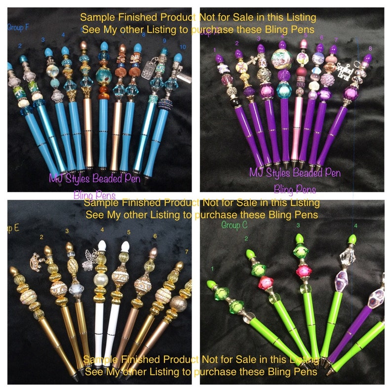 Metal Beadable DIY Pens Waterdrop Top Bead Pen Blank