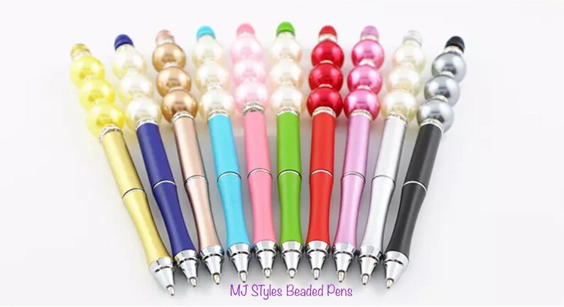 Metal Beadable DIY Pens Waterdrop Top Bead Pen Blank