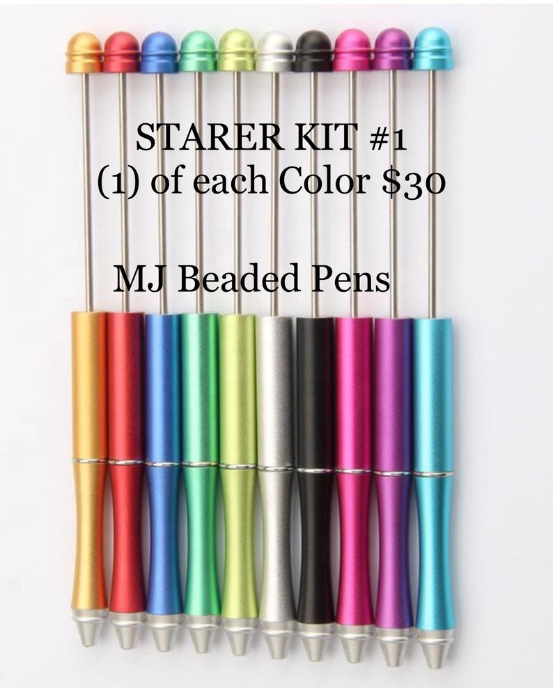 ON SALE Metal Beadable Pens Add-a bead Bead Pen Blank | Etsy