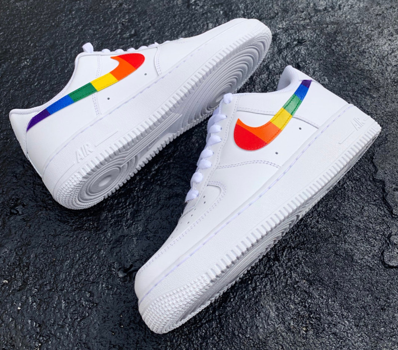 Custom Rainbow Nike Airforce 1's | Etsy