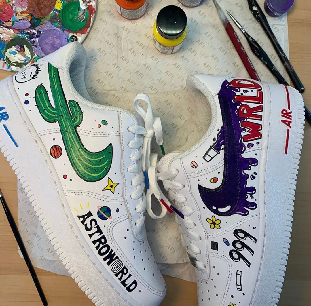 Juice Wrld X Travis Scott Custom Nike Air Force 1's - Etsy