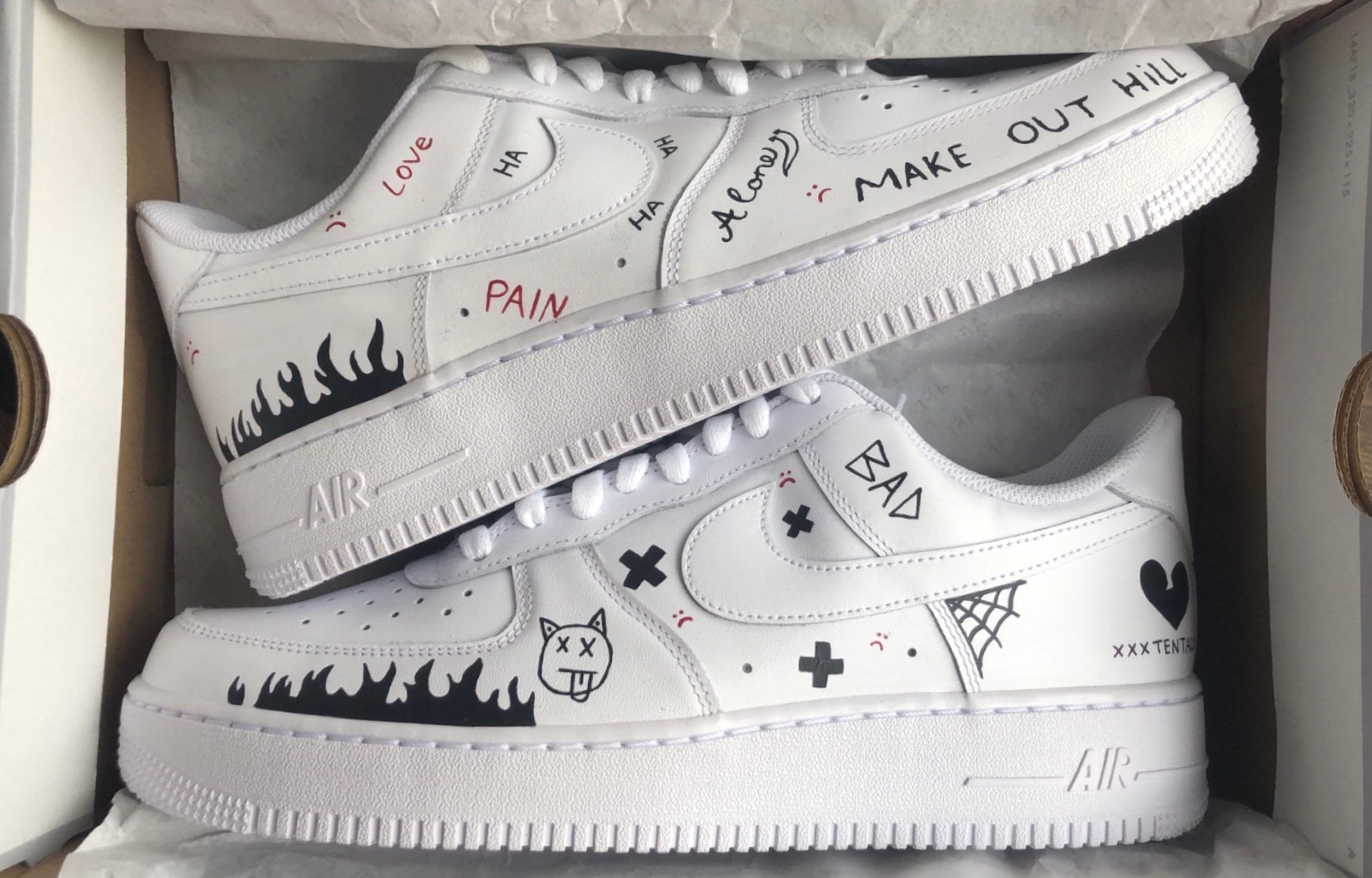 Custom Xxxtentacion Nike Airforce 1's - Etsy