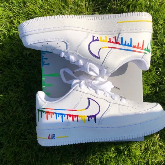 nike air force rainbow drip