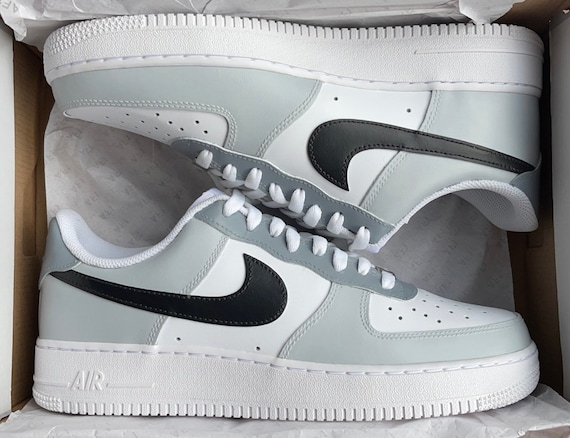 Negro gris Personalizado Nike Air Force 1 /AF1 - Etsy México