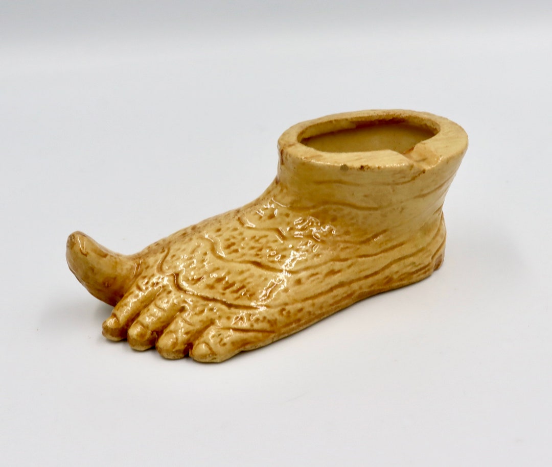 Vintage Weird Ceramic Foot Ashtray Textured Foot Kitschy Etsy