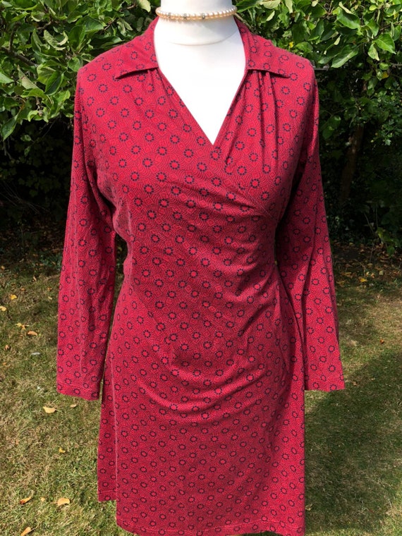 Rare Laura Ashley Armoire red wrap dress - Made in