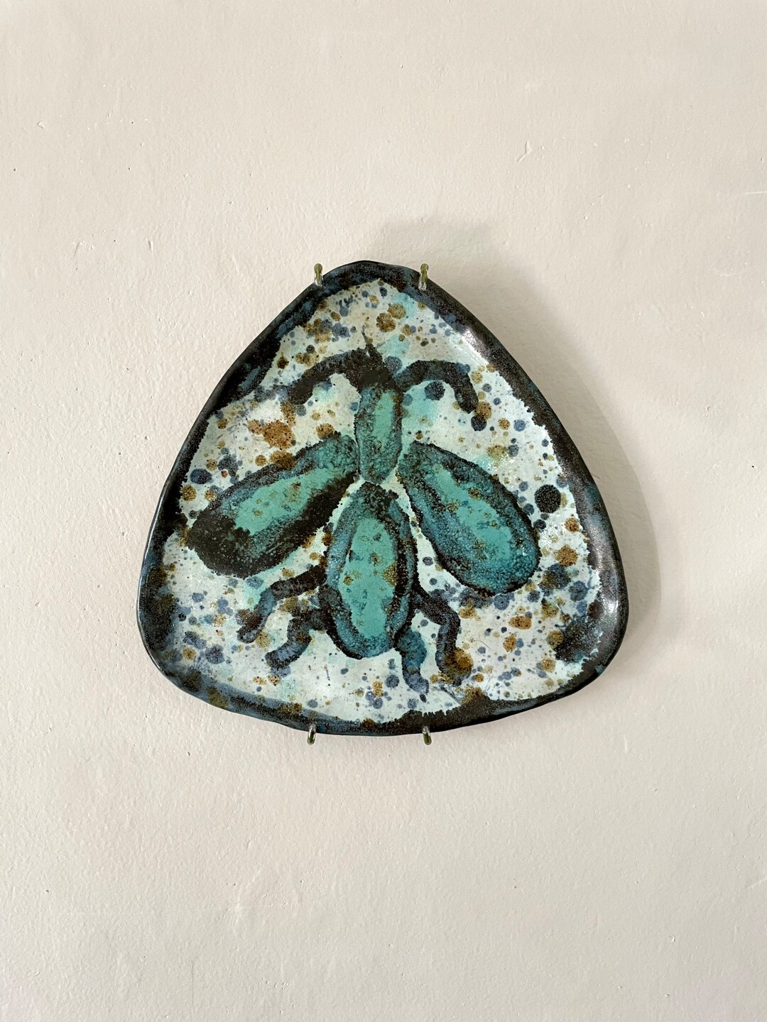 Insect Plate Design Vintage Pottery Handmade Insect Plate Decor - Etsy