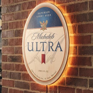 Michelob Ultra Sign, Beer Wall Sign, Bar Wall Decor, Michelob Sign, Home Bar Decor, Beer Bar Sign, Signature Drinks Sign,Man Cave Beer Decor