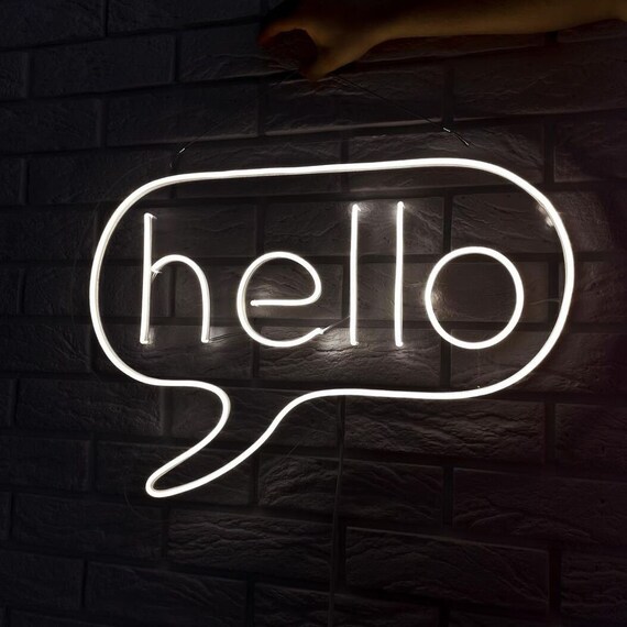 Hello led sign deals