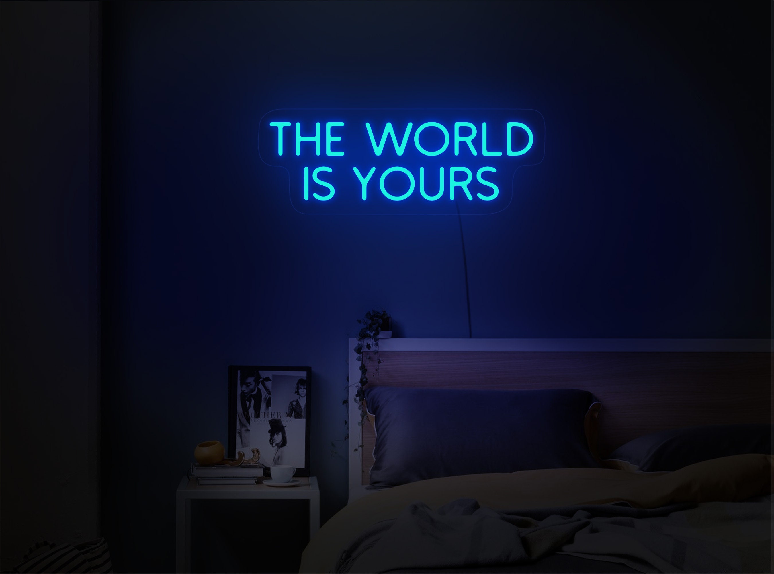 3D LED World Map, Pink Neon Light Map Wall, 3D Wooden World Map Blue, 10th  Anniversary Gift, Wooden Wall Map, Family Gift 
