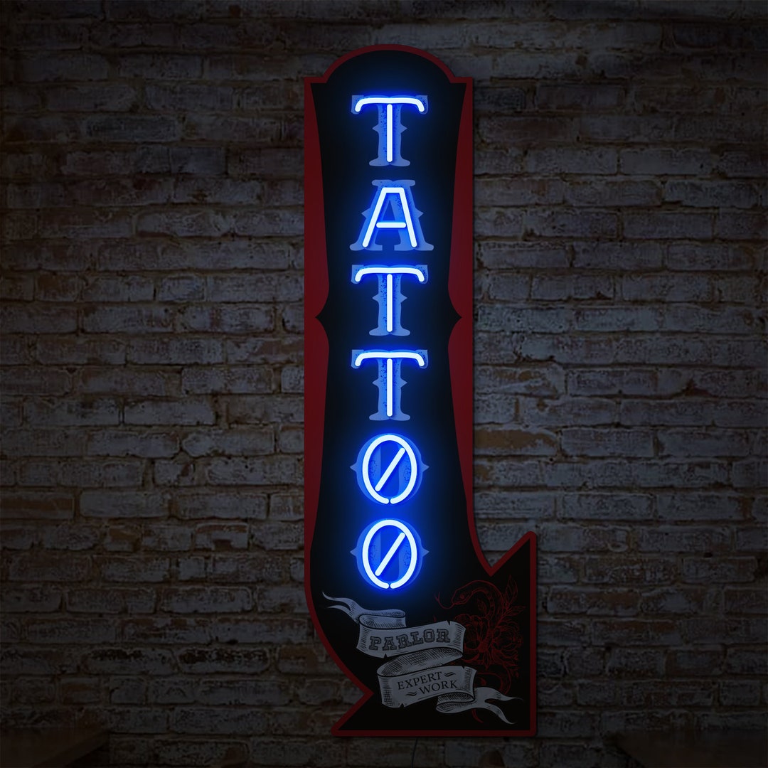 Tattoo Neon Light, Tattoo Neon Sign, Tattoo Shop Decor, Tattoo Light