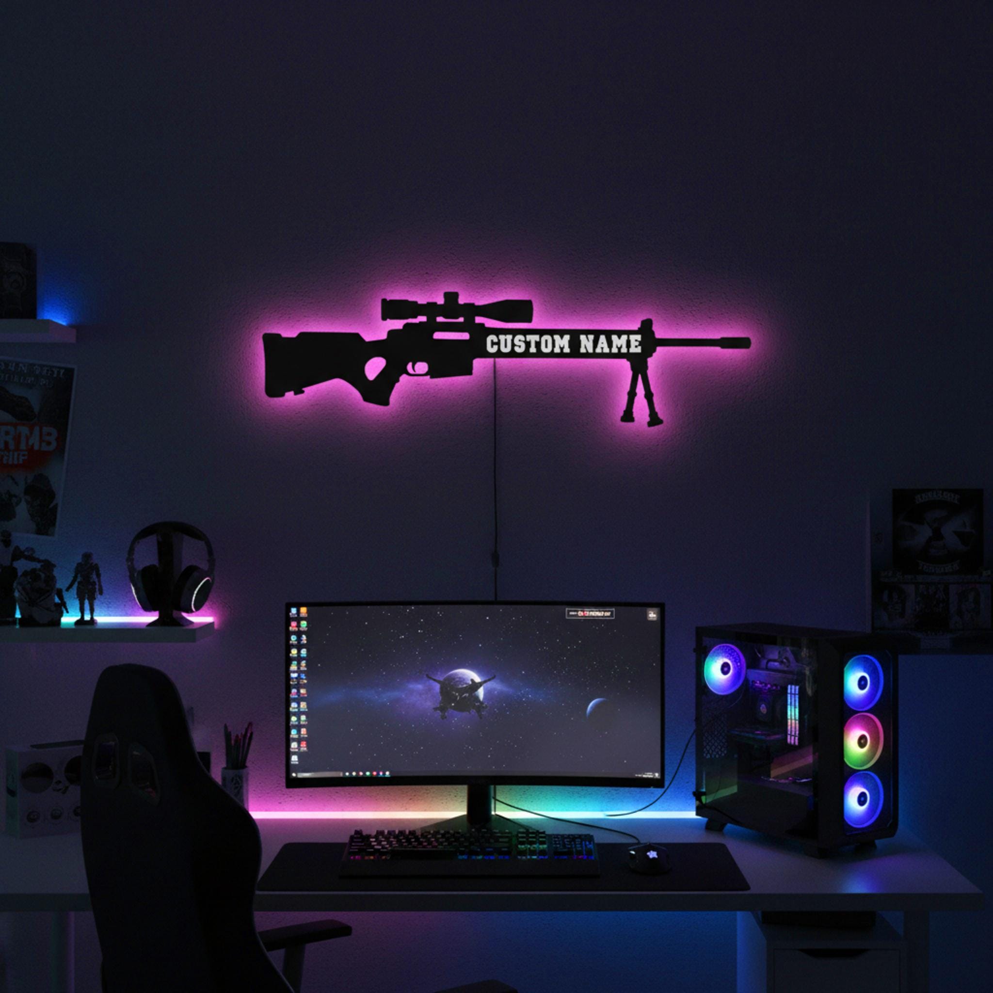 Sniper Rifle Wall Decor, Gun Wall Decor, Rifle Wall Art, Shooting Room ...