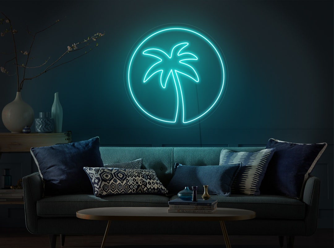 Palm Tree Neon Sign,palm Tree Led Sign,palm Tree Wall Decor,palm Tree