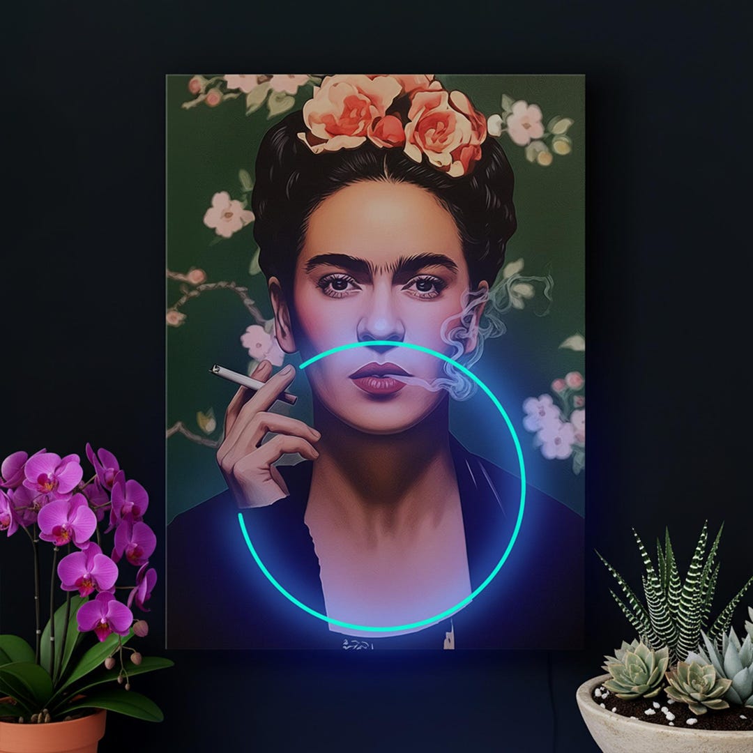 Frida Light Frida Kahlo Neon Sign, Feminist Wall Decor, Pop Art Wall Art, Neon ...