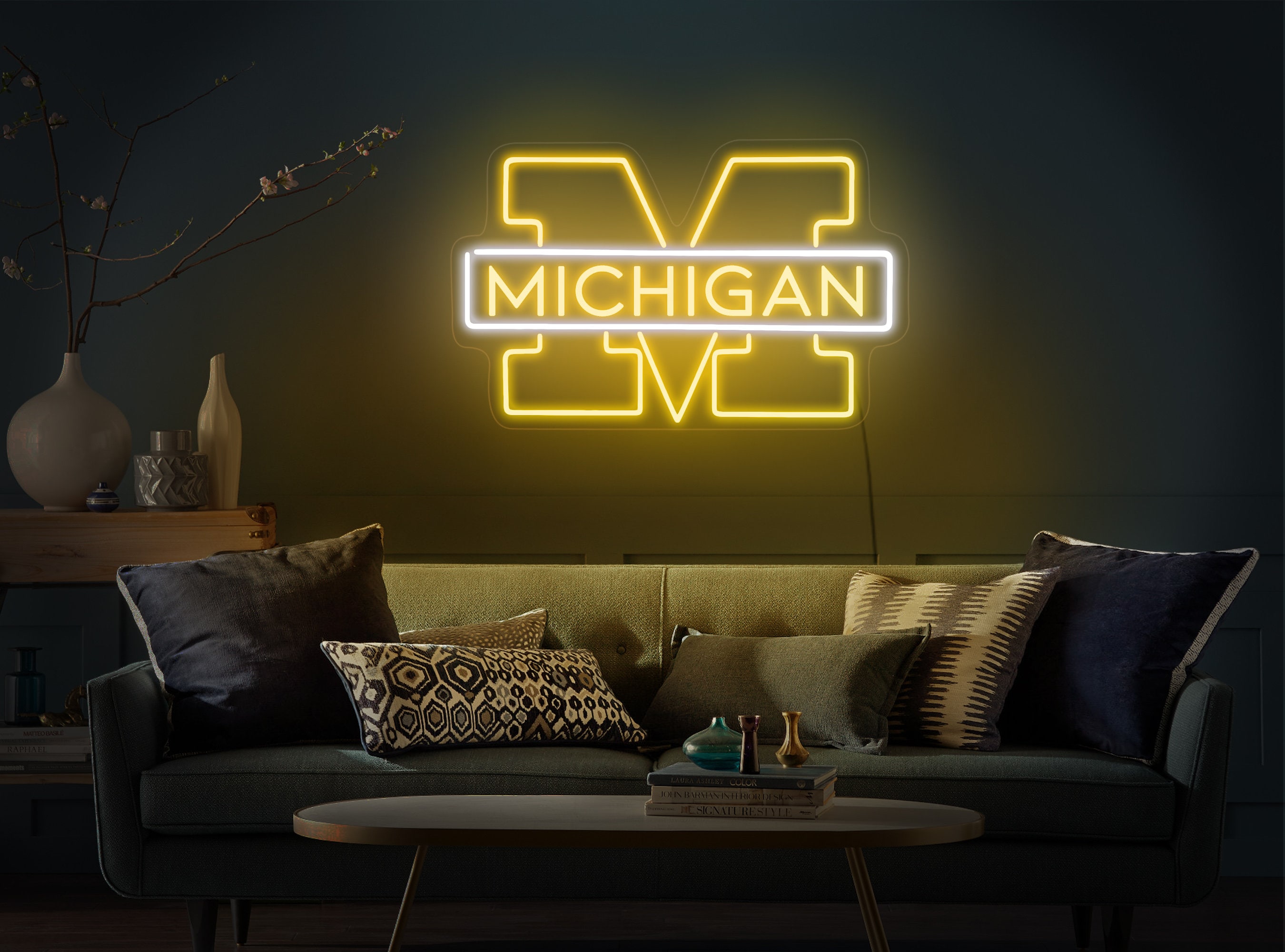 Michigan Neon Signmichigan Led Signmichigan Light Etsy UK