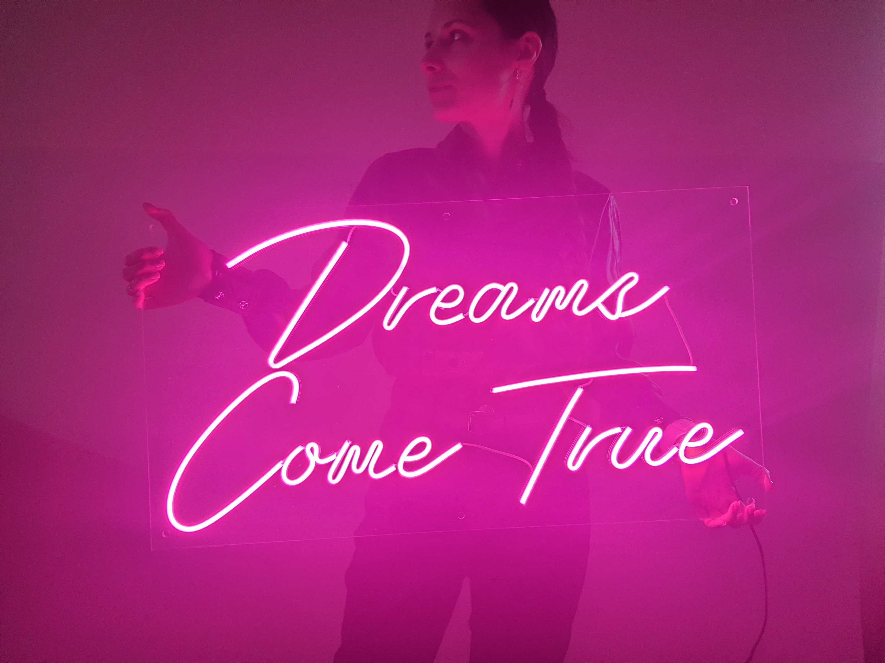 Dreams Come True Neon Signdreams Come True Signdreams Come Etsy UK