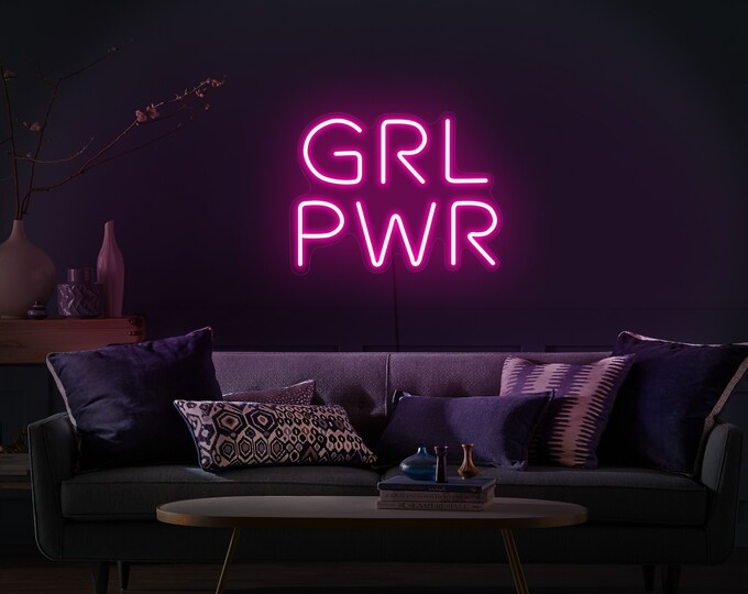 Grl Pwr Neon Sign, Girl Power Neon Sign, Girl Power Led Sign,girl Power ...