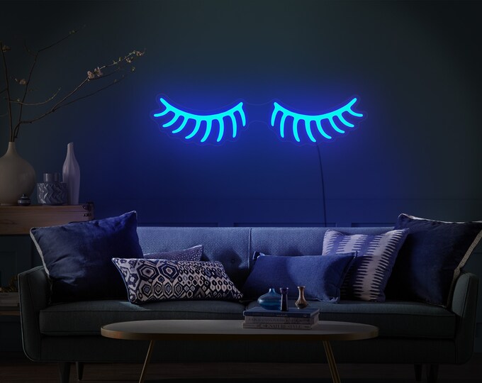 Led Neon Lashes Sign Lashes Neon Sign,lashes Led Sign,lashes Light Sign,lashes Wall Decor ...