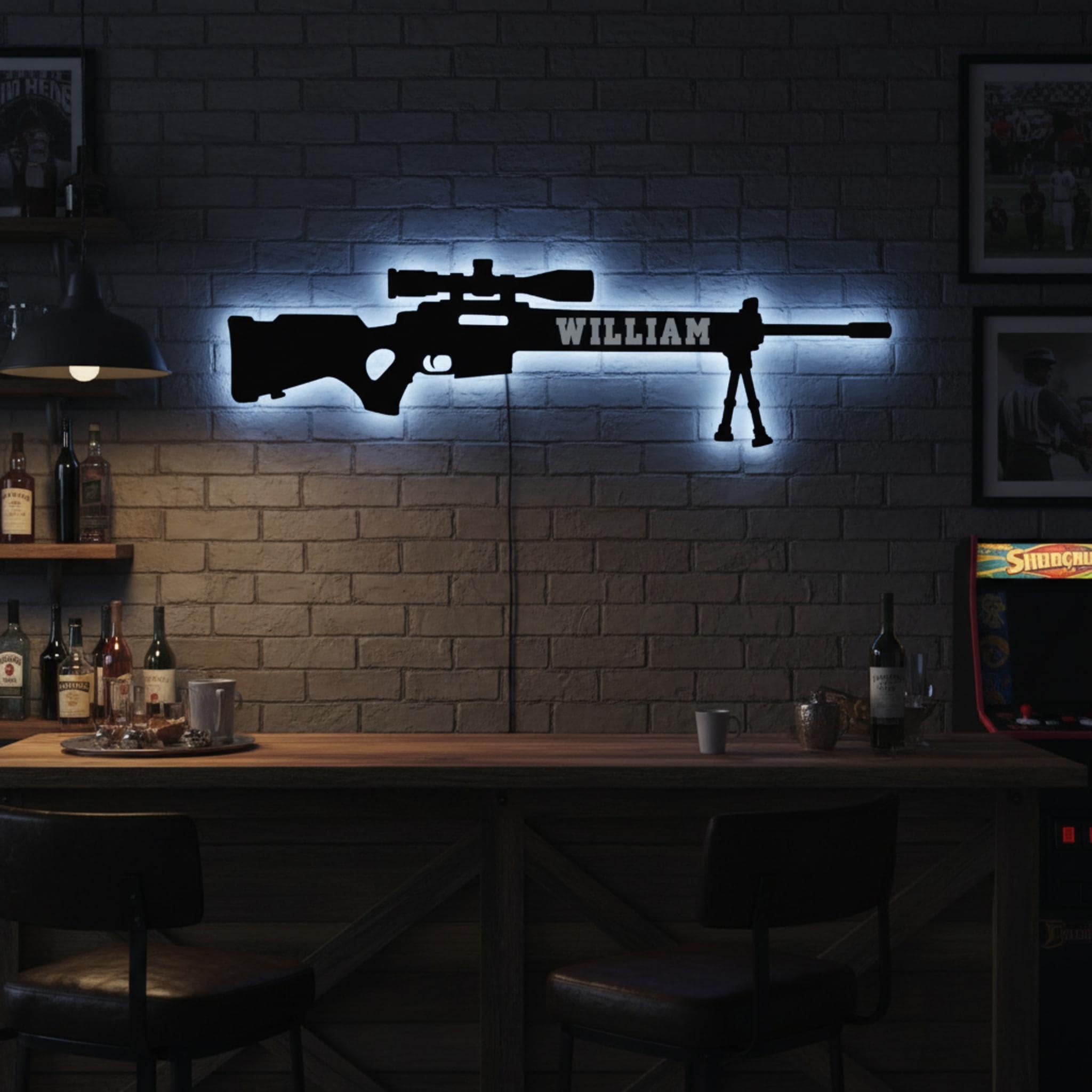 Sniper Rifle Wall Decor, Gun Wall Decor, Rifle Wall Art, Shooting Room ...