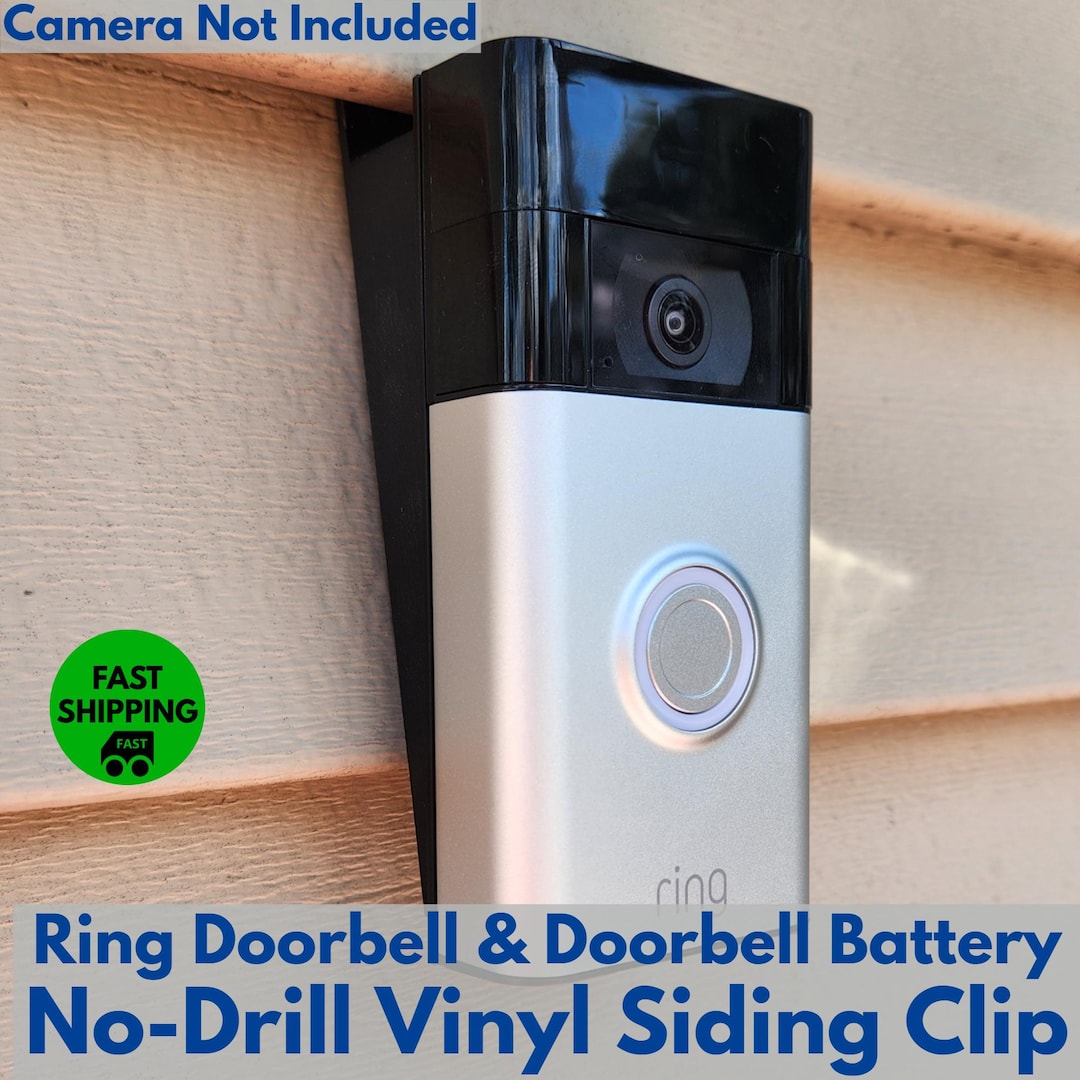NO-DRILL Ring Doorbell & Ring Doorbell Battery Vinyl Siding Clip