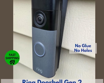 NO-DRILL Ring Doorbell gen 2 vinyl siding mount - HOA, Apartment Approved no holes, no screws, removable