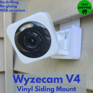 No Drill Wyze Wyzecam V4 Vinyl Siding Clip - HOA , Apartment no holes, no screws, removable