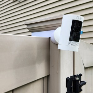 Ring Stick Up Camera Fence Post Mount | Vinyl Fence Post Mount | Damage-Free Removable Installation | Easy Setup
