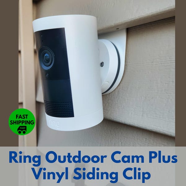 Clip para revestimiento de vinilo de las cámaras Ring Outdoor Plus y PRO / Soporte para revestimiento de vinilo Ring que no daña el revestimiento / No requiere perforación ni herramientas