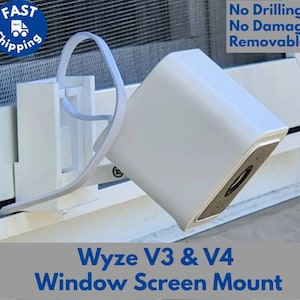 Wyze cam v3, v3pro, v4 window screen mount