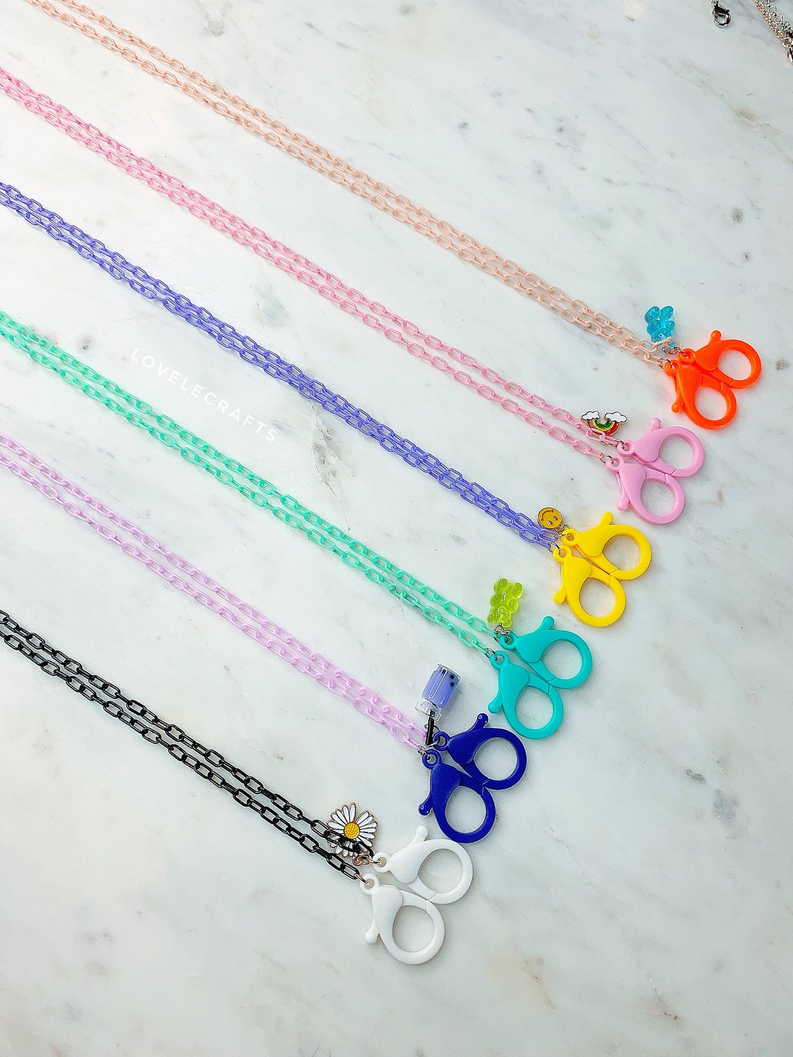 FACE MASK CHAIN with Charm Mask Holder Mask Chain Mask Etsy