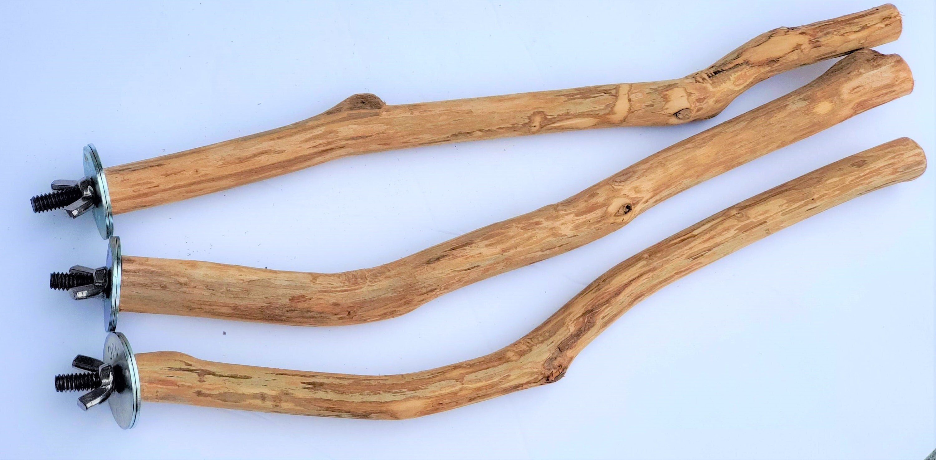 Three Natural Wood Bird Perches Dragonwood Bird Play Stand Etsy