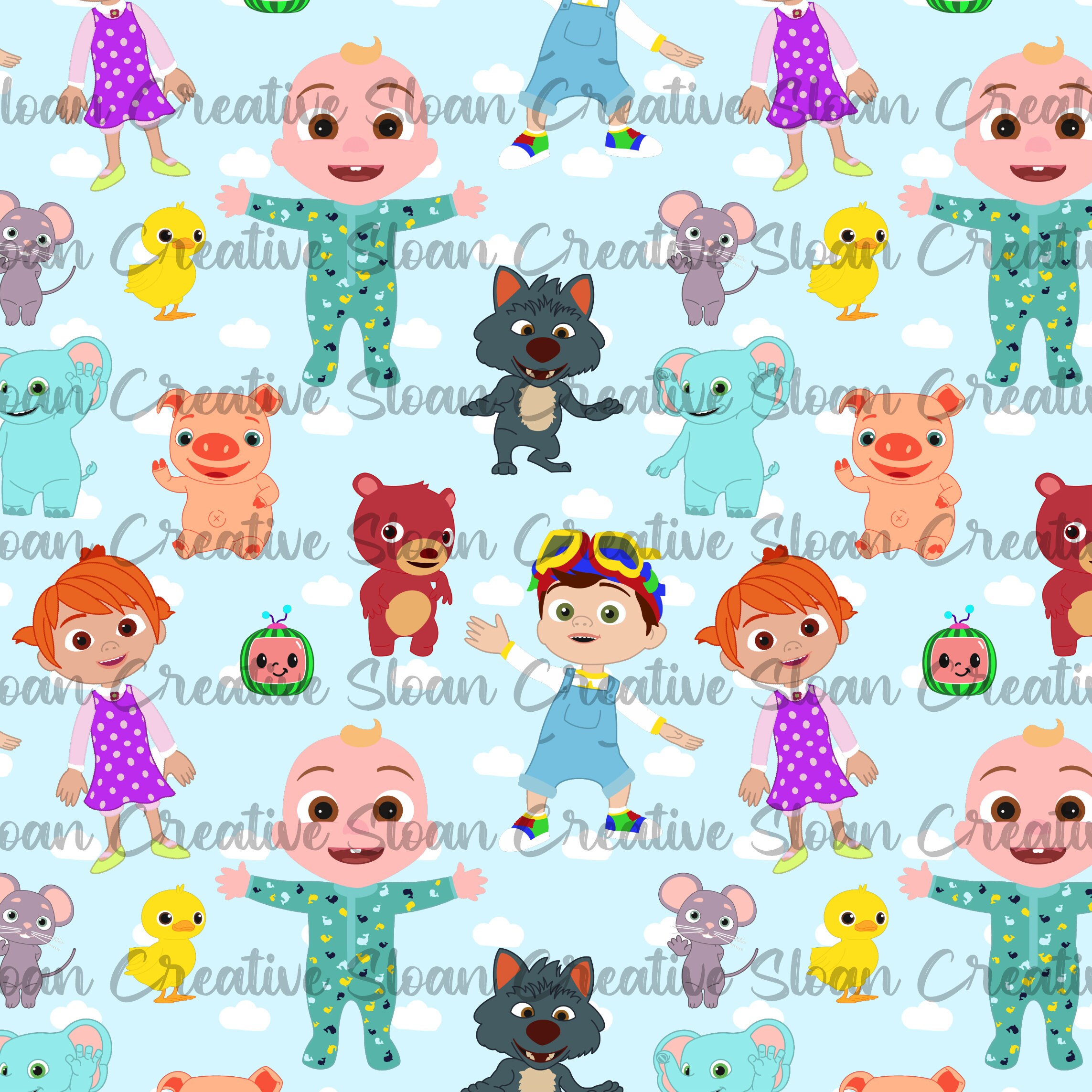 Coco Melon Baby Video Seamless Pattern Digital Paper Etsy Coco Melon Baby Video Seamless Pattern Digital Paper Etsy