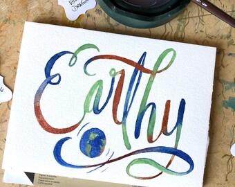 Original Watercolor hand lettering calligraphy