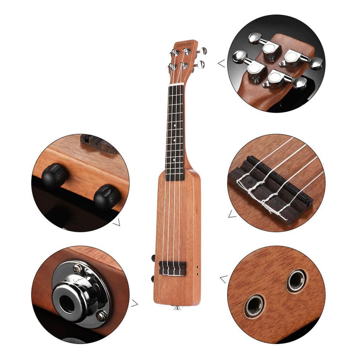 Ammoon 21 Solid Wood Okoume Electric Ukulele Ukelele Etsy